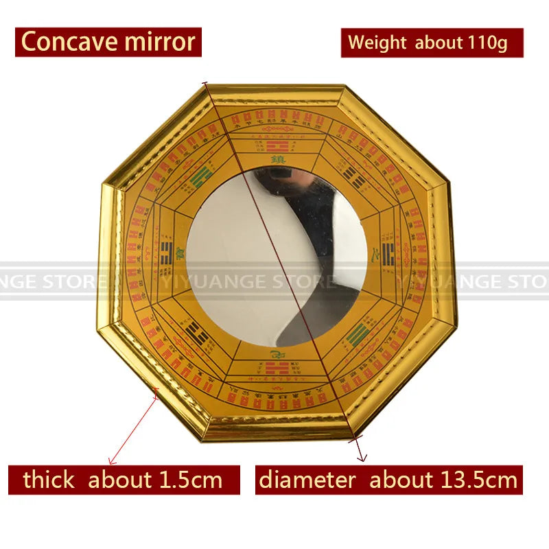 Metal Bagua Mirror and Feng Shui Compass Wall Art