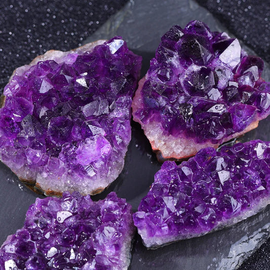 Natural Amethyst Geode Crystal Quartz Stone Wand