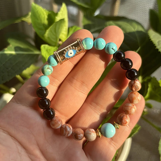 Natural Stone Beaded Bracelet Collection