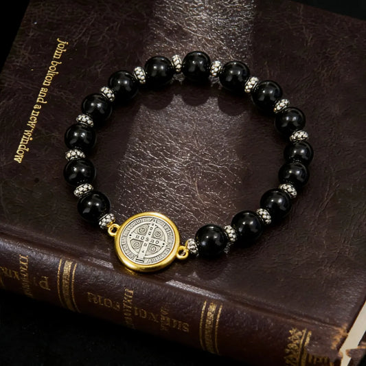 San Benito (Saint Benedict) Protection Medal Bracelet