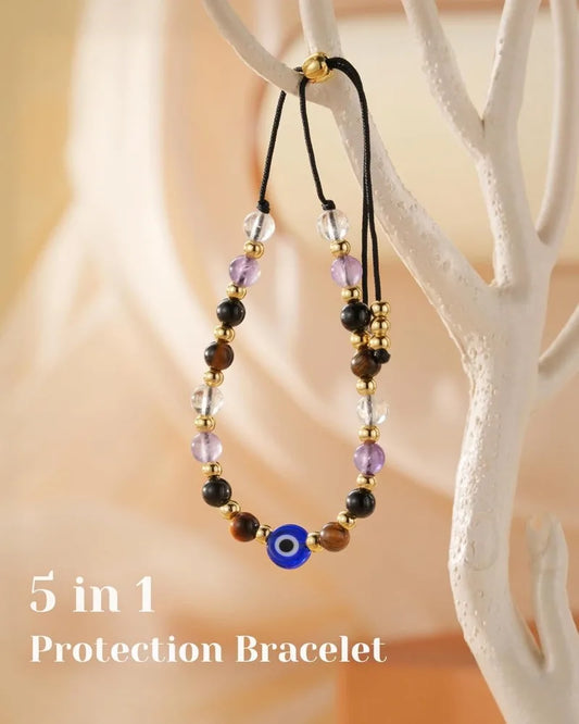 Dainty Natural Crystal Protection Bracelet