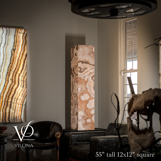 Sahara Onyx Floor Lamp (Exotic Polished Floor Lamp #3)