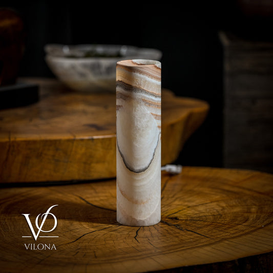 Sahara Onyx Lamp (Cylinder Table Lamp #39)