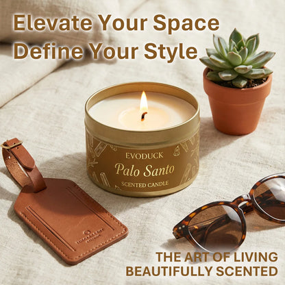 Premium Palo Santo Scented Crystal Energy Candle