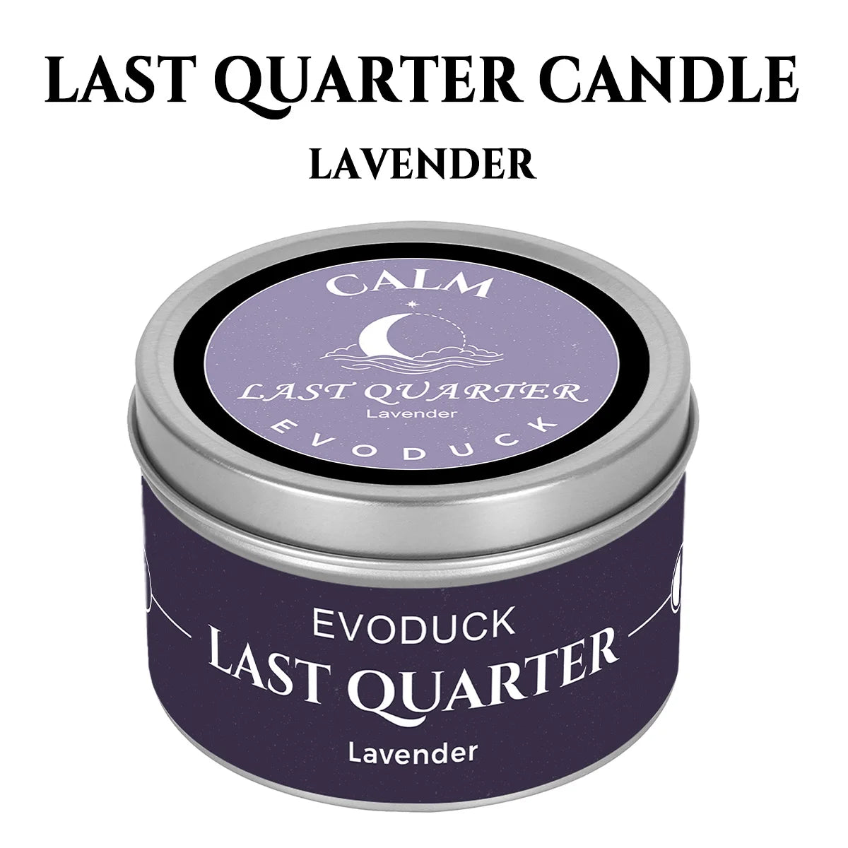 1pc New Moon Scented Candle with Black Crystal Chips