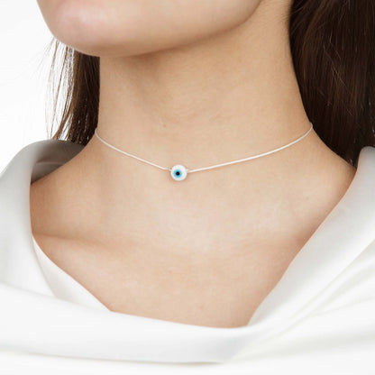 Handmade Evil Eye Protection Choker Necklace