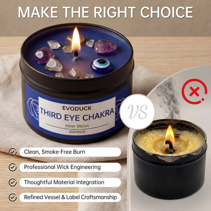 Sage & Frankincense Third Eye Chakra Crystal Scented Candle