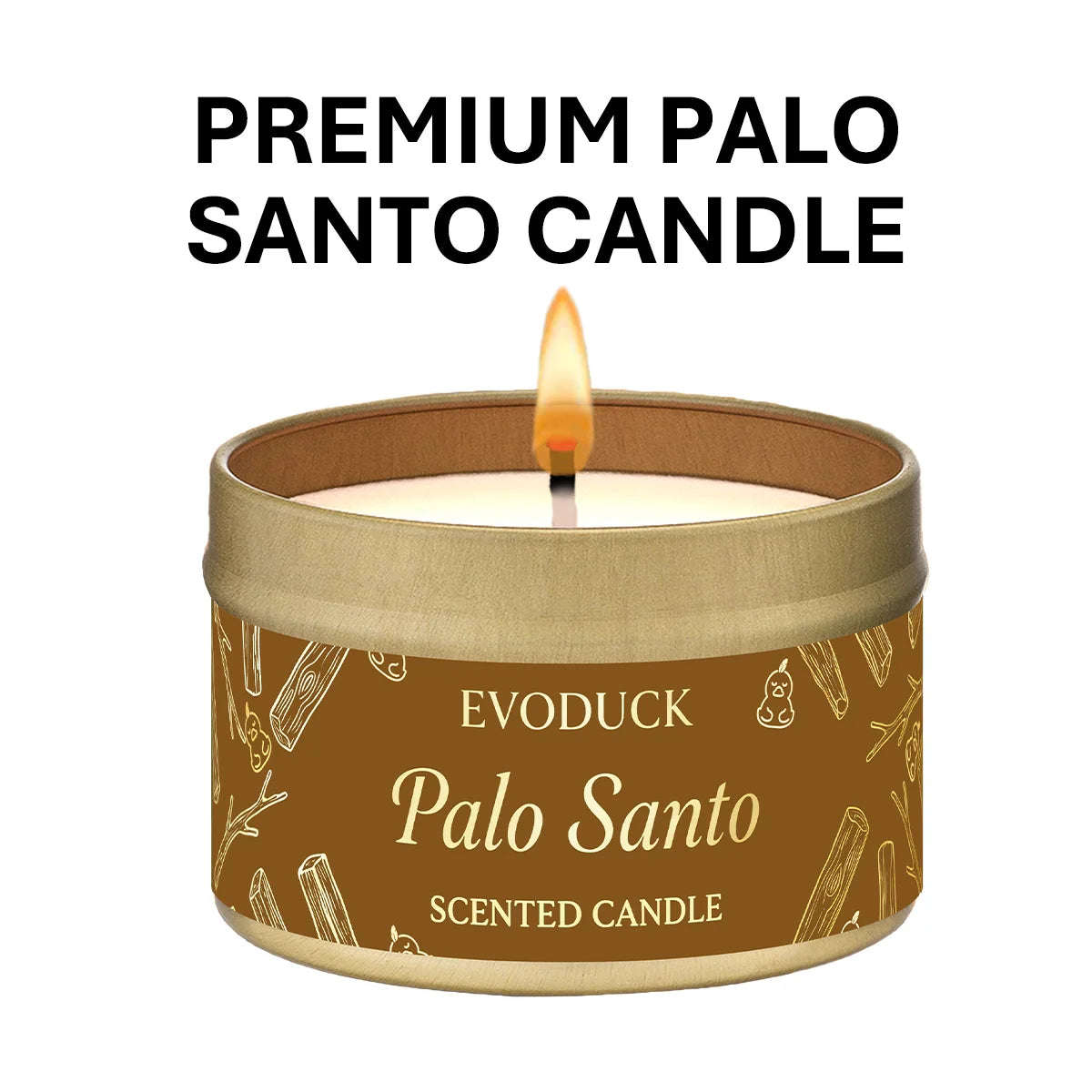 Premium Palo Santo Scented Crystal Energy Candle