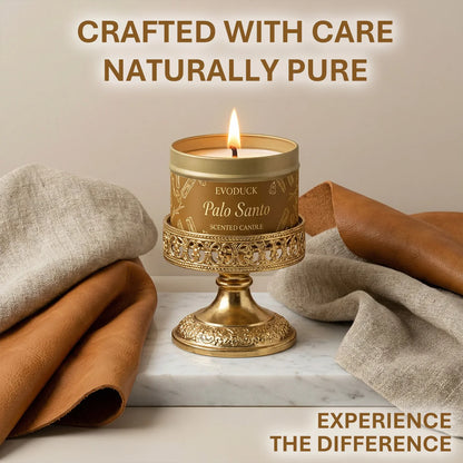 Premium Palo Santo Scented Crystal Energy Candle