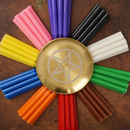 10-Piece Colored Witch Spell and Chime Candle Set
