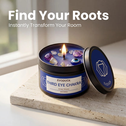 Sage & Frankincense Third Eye Chakra Crystal Scented Candle