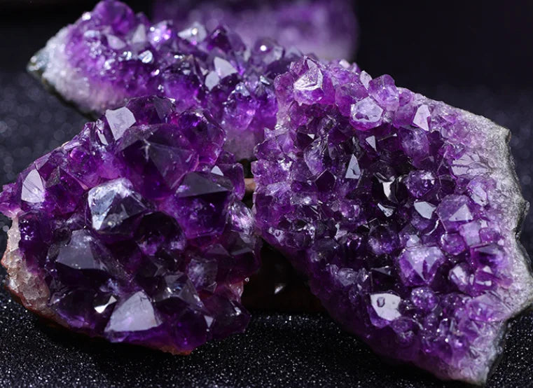 Natural Amethyst Geode Crystal Quartz Stone Wand