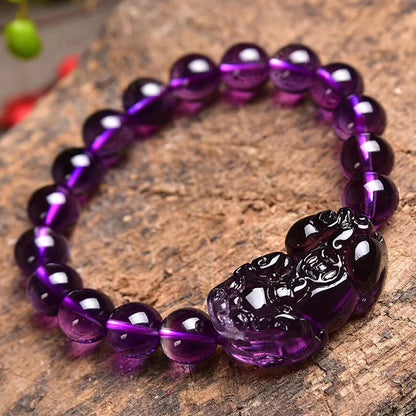 Amethyst Feng Shui Pixiu Wealth Bracelet