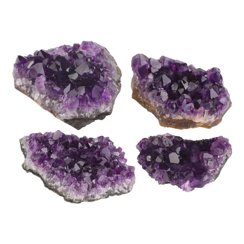 Natural Amethyst Geode Crystal Quartz Stone Wand