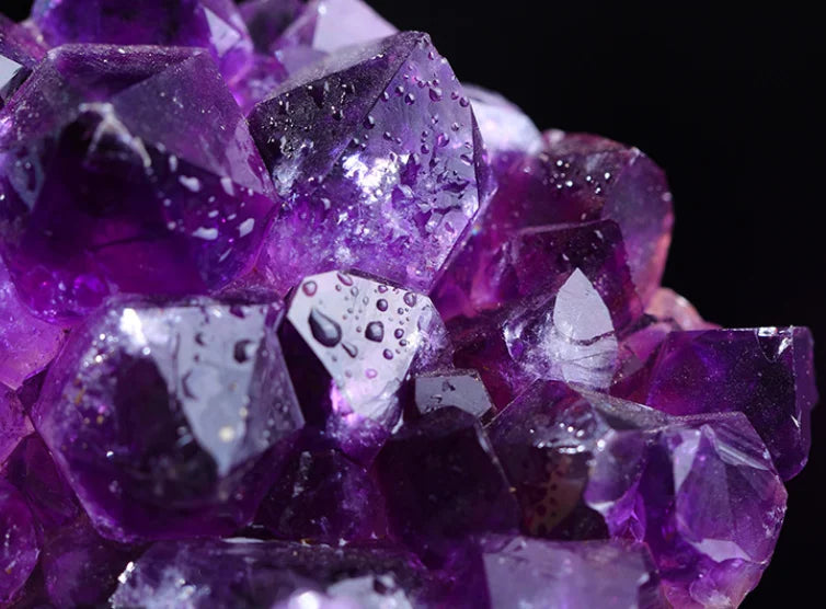 Natural Amethyst Geode Crystal Quartz Stone Wand