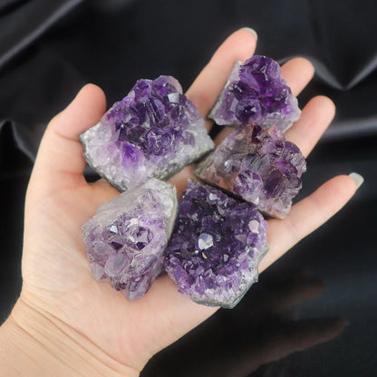 Natural Amethyst Geode Crystal Quartz Stone Wand