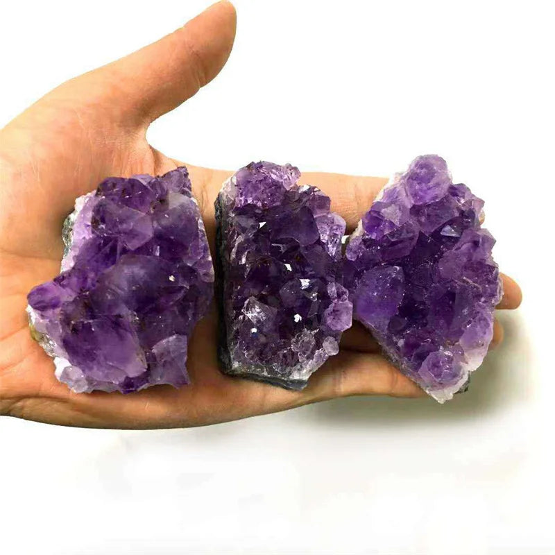 Natural Amethyst Geode Crystal Quartz Stone Wand