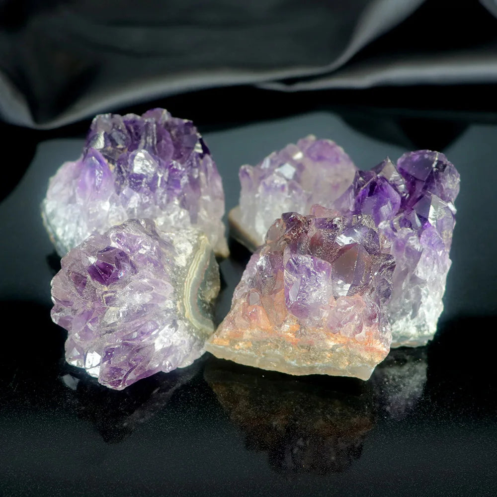 Natural Amethyst Geode Crystal Quartz Stone Wand