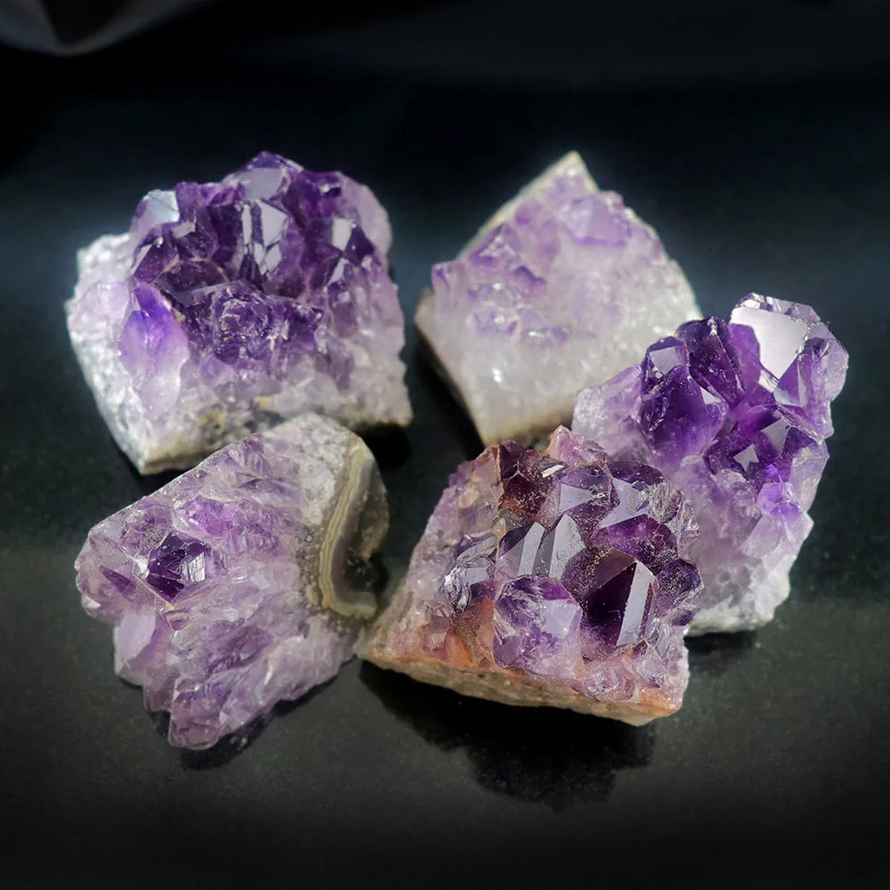 Natural Amethyst Geode Crystal Quartz Stone Wand