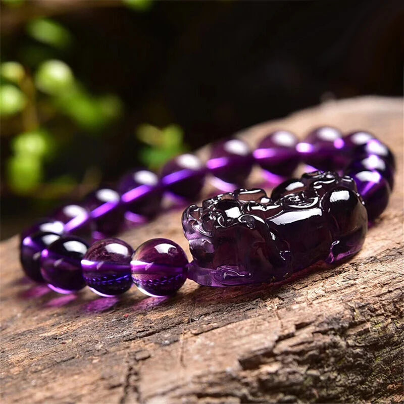 Amethyst Feng Shui Pixiu Wealth Bracelet