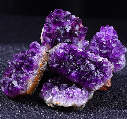 Natural Amethyst Geode Crystal Quartz Stone Wand
