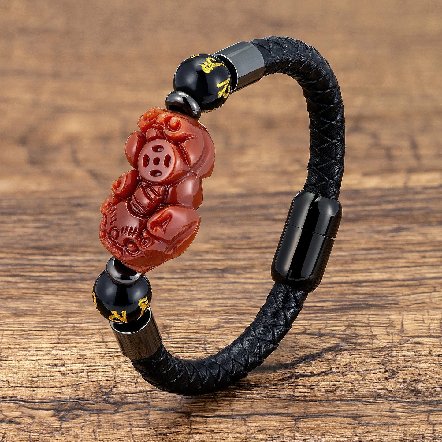 Natural Tiger's Eye Guard Pixiu Feng Shui Bracelet