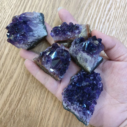 Natural Amethyst Geode Crystal Quartz Stone Wand