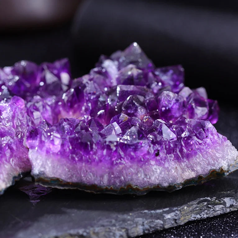 Natural Amethyst Geode Crystal Quartz Stone Wand