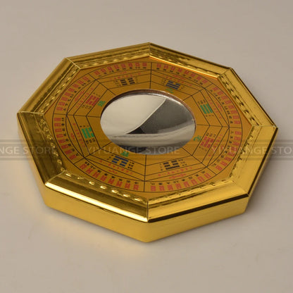 Metal Bagua Mirror and Feng Shui Compass Wall Art