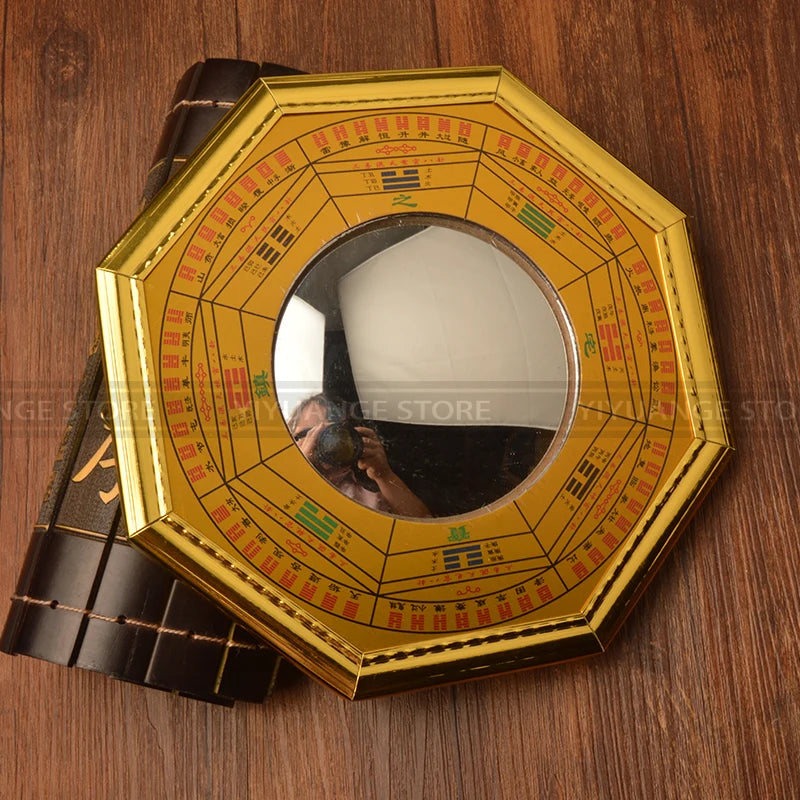 Metal Bagua Mirror and Feng Shui Compass Wall Art