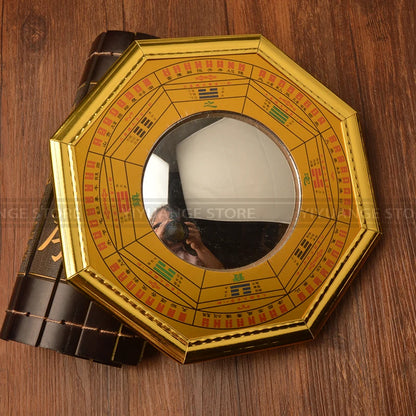 Metal Bagua Mirror and Feng Shui Compass Wall Art