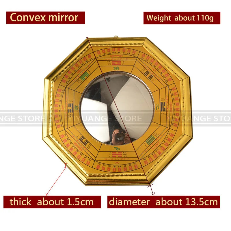 Metal Bagua Mirror and Feng Shui Compass Wall Art