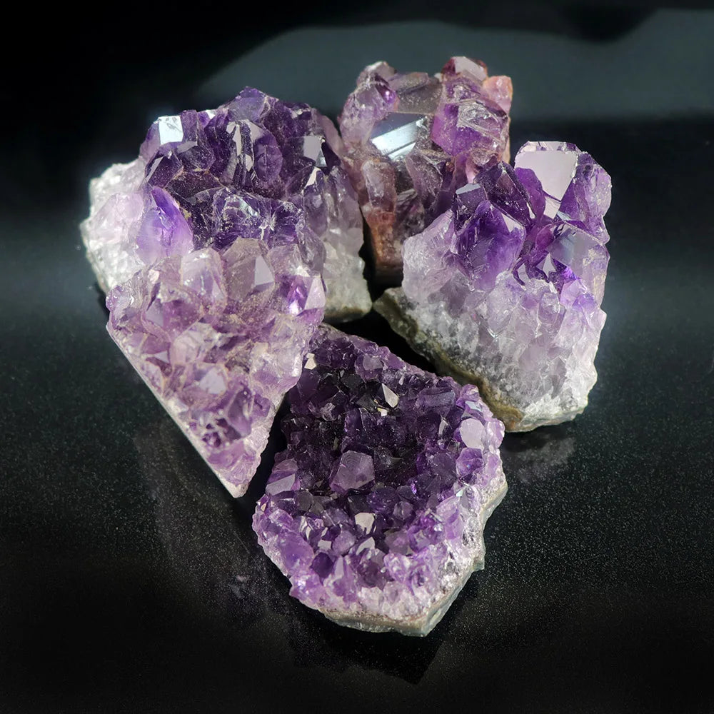 Natural Amethyst Geode Crystal Quartz Stone Wand