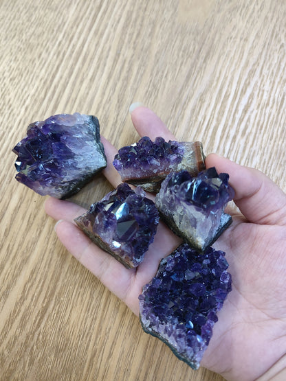 Natural Amethyst Geode Crystal Quartz Stone Wand