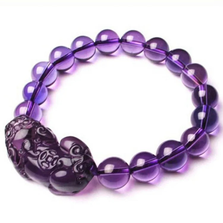 Amethyst Feng Shui Pixiu Wealth Bracelet