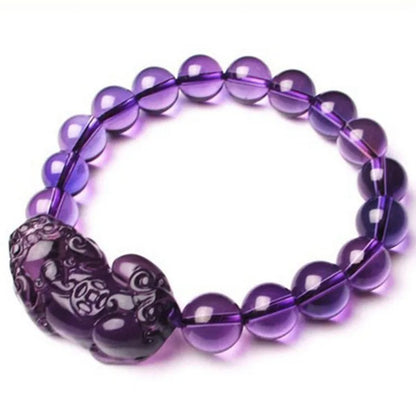 Amethyst Feng Shui Pixiu Wealth Bracelet