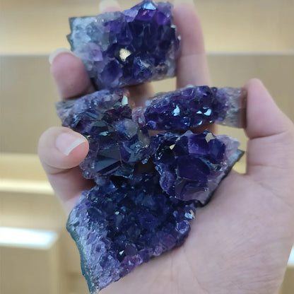Natural Amethyst Geode Crystal Quartz Stone Wand