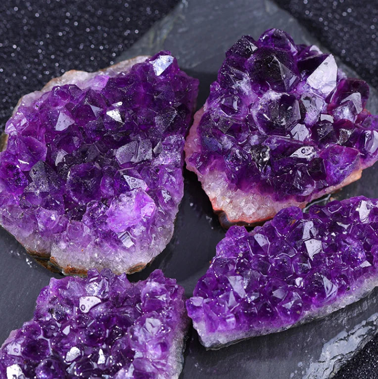 Natural Amethyst Geode Crystal Quartz Stone Wand
