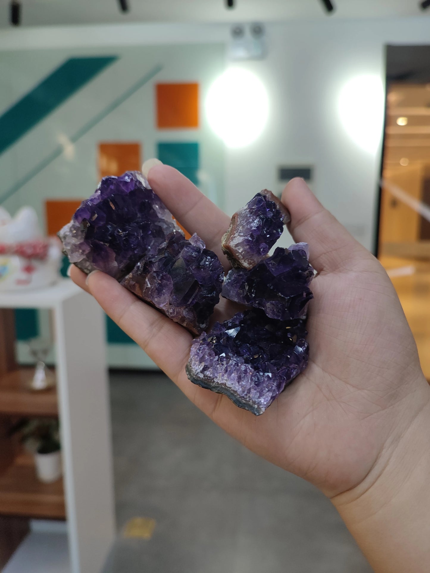 Natural Amethyst Geode Crystal Quartz Stone Wand