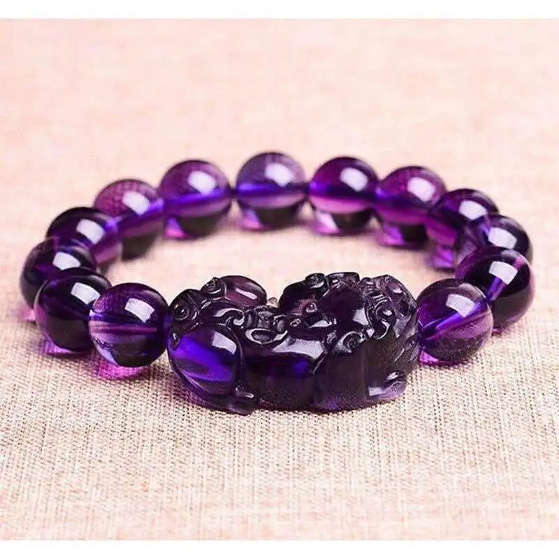 Amethyst Feng Shui Pixiu Wealth Bracelet