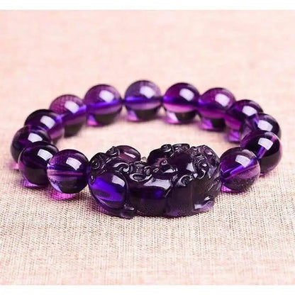 Amethyst Feng Shui Pixiu Wealth Bracelet