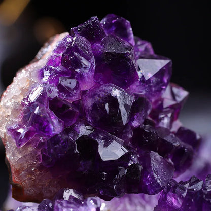 Natural Amethyst Geode Crystal Quartz Stone Wand