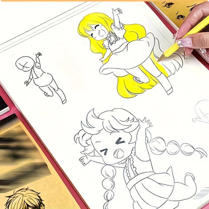 Anime Character Line Art Drawing Book