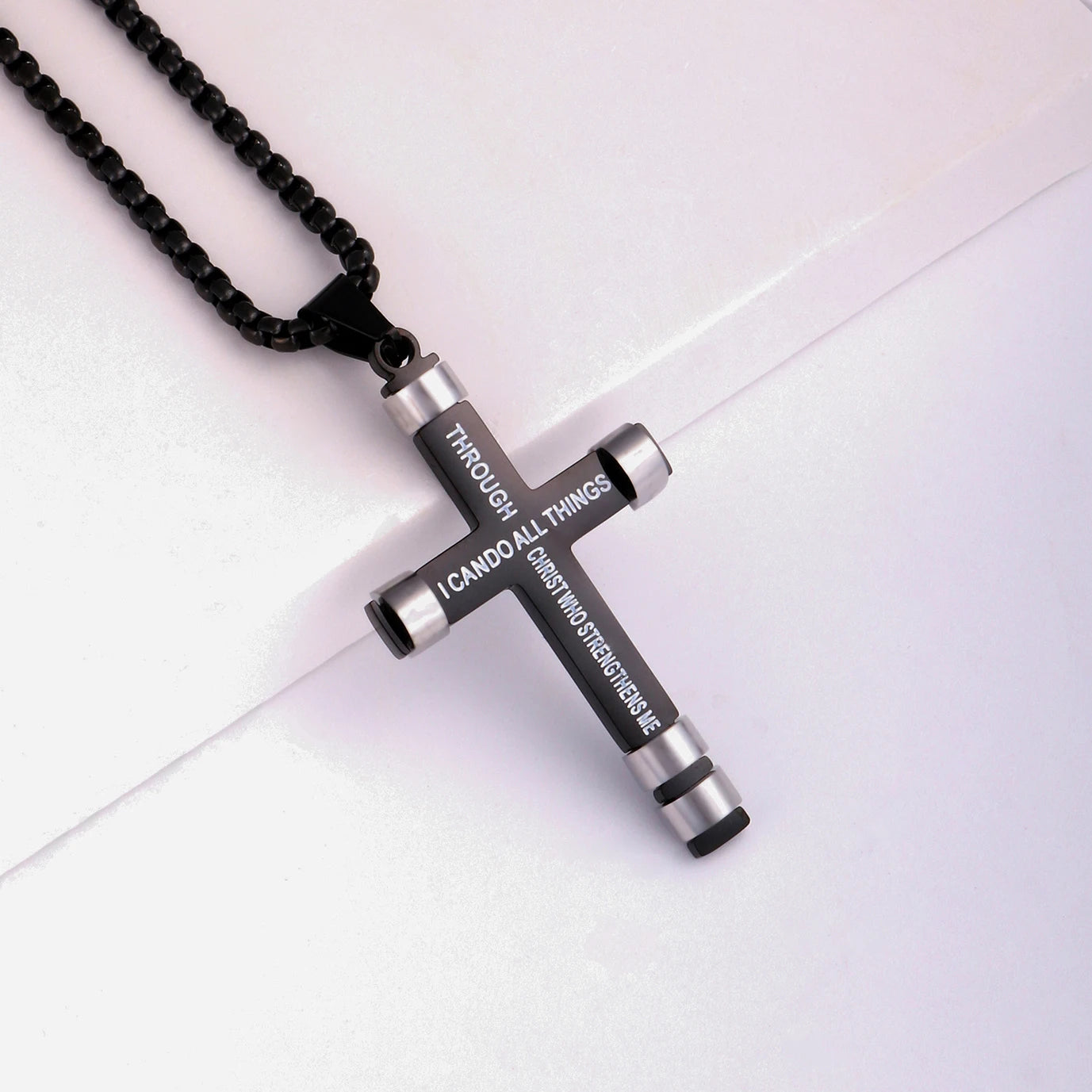 Stainless Steel Cross Pendant Necklace