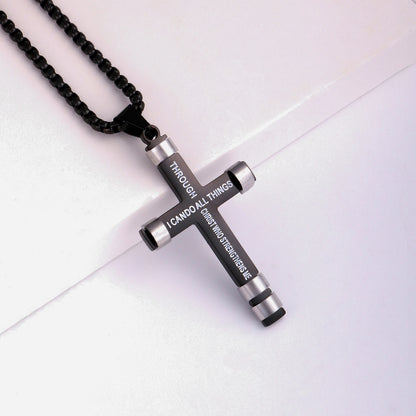 Stainless Steel Cross Pendant Necklace