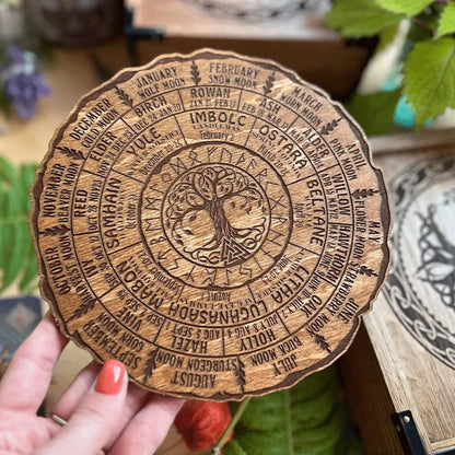 Tree Calendar Wheel of the Year Wood Sign