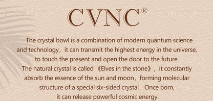 CVNC 528Hz 8-Inch C Note Flower of Life Frosted Quartz Crystal Singing Bowl