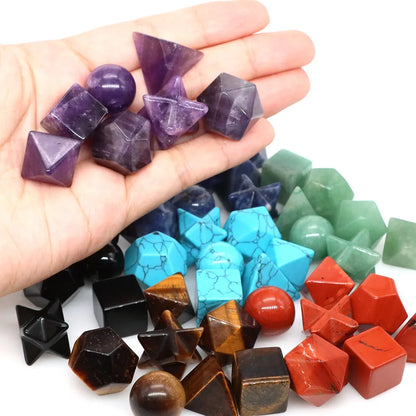 7 Chakra Platonic Sacred Stones Set