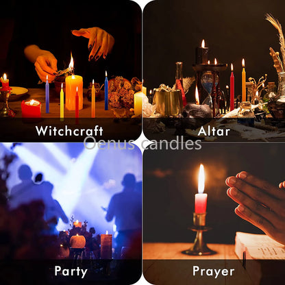 10-Piece Colored Witch Spell and Chime Candle Set