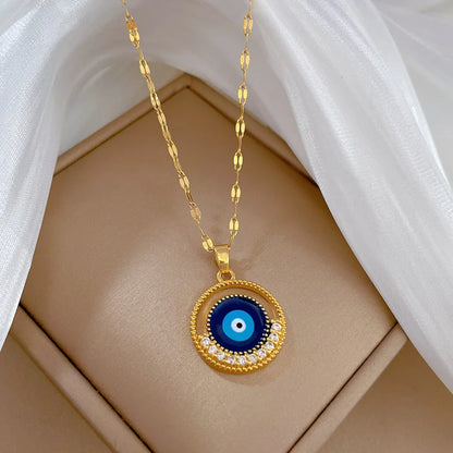 New Trendy Boho Evil Eye Stainless Steel Necklace Collection